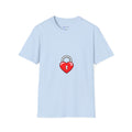 Heart Lock T-Shirt — Cute Red Heart Padlock Graphic Tee for Valentine’s Day
