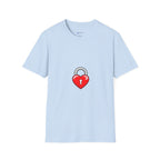 Heart Lock T-Shirt — Cute Red Heart Padlock Graphic Tee for Valentine’s Day