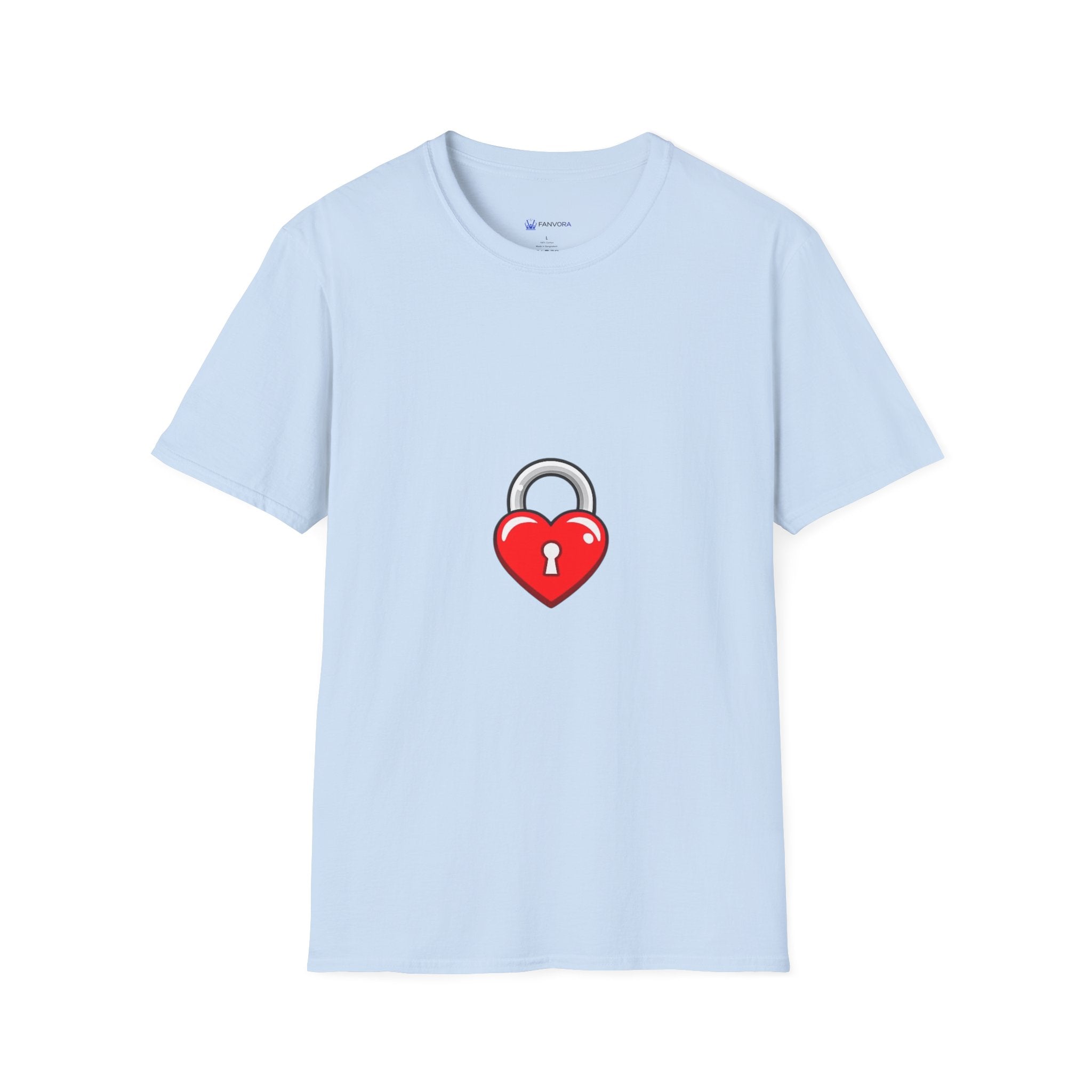 Heart Lock T-Shirt — Cute Red Heart Padlock Graphic Tee for Valentine’s Day