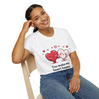 Cute Couples Heart T-Shirt — "You Make My Heart Happy" Valentine's Tee