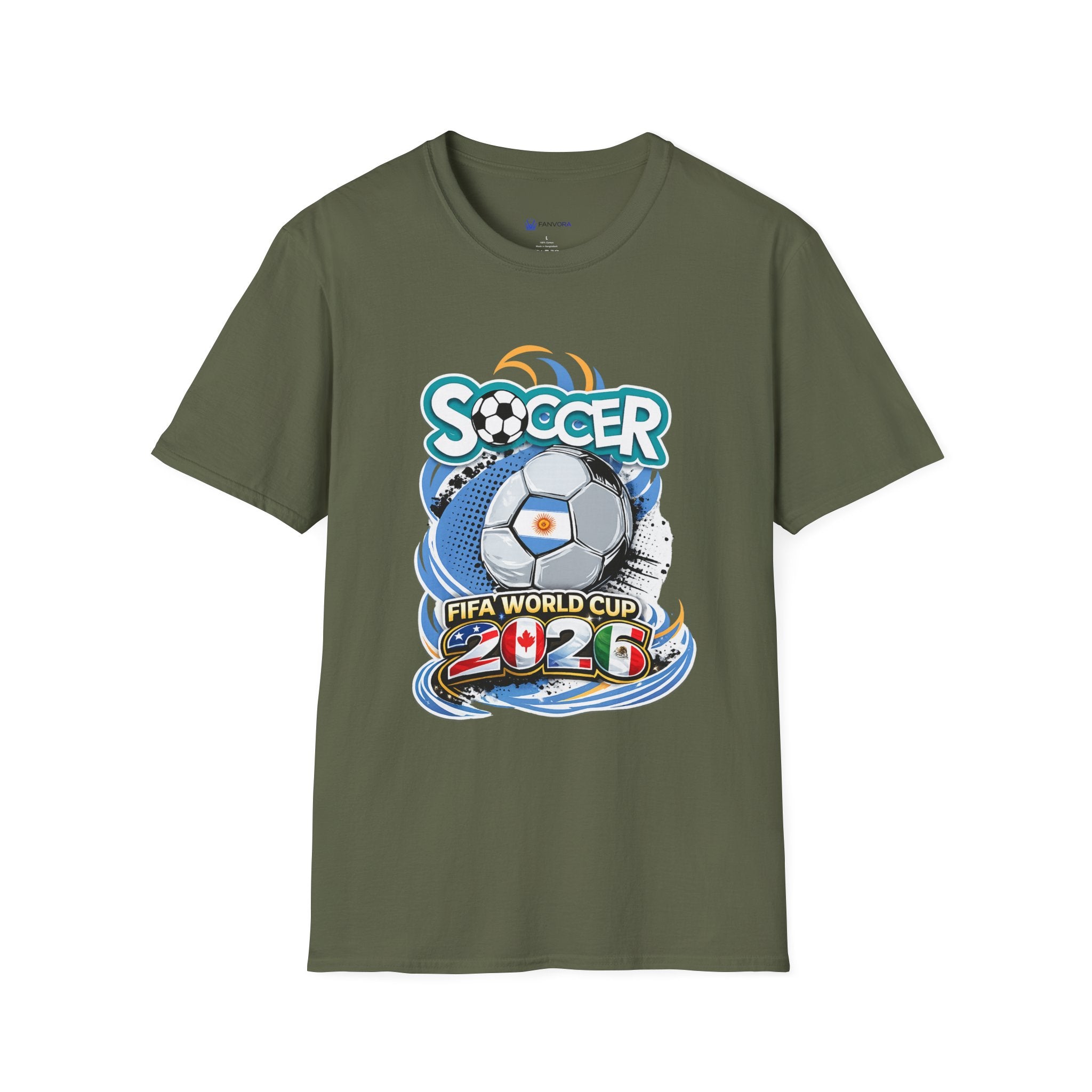 Soccer 2026  Graphic T-Shirt — Retro Ball Design soccer cup tee