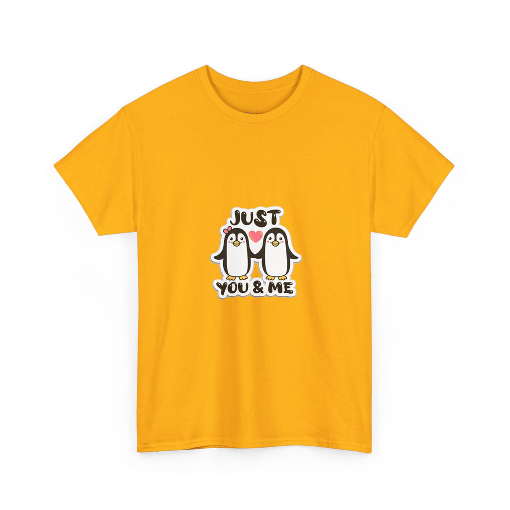 Just You & Me Penguin Tee — Cute Couples Graphic T-Shirt