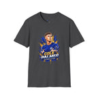 Soccer Player Graphic T-Shirt — 'England Legend' Blue Splash Design