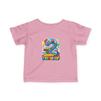 Toddler 2nd Birthday Tee – Colorful Balloon & Race Car "Happy Birthday" Shirt