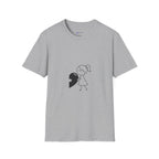 T-Shirt — Minimal Cute Girl Holding Heart Graphic Tee