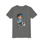 Youth Soccer Tee – Cute Cartoon Player "Ready to Score" Kids Jersey