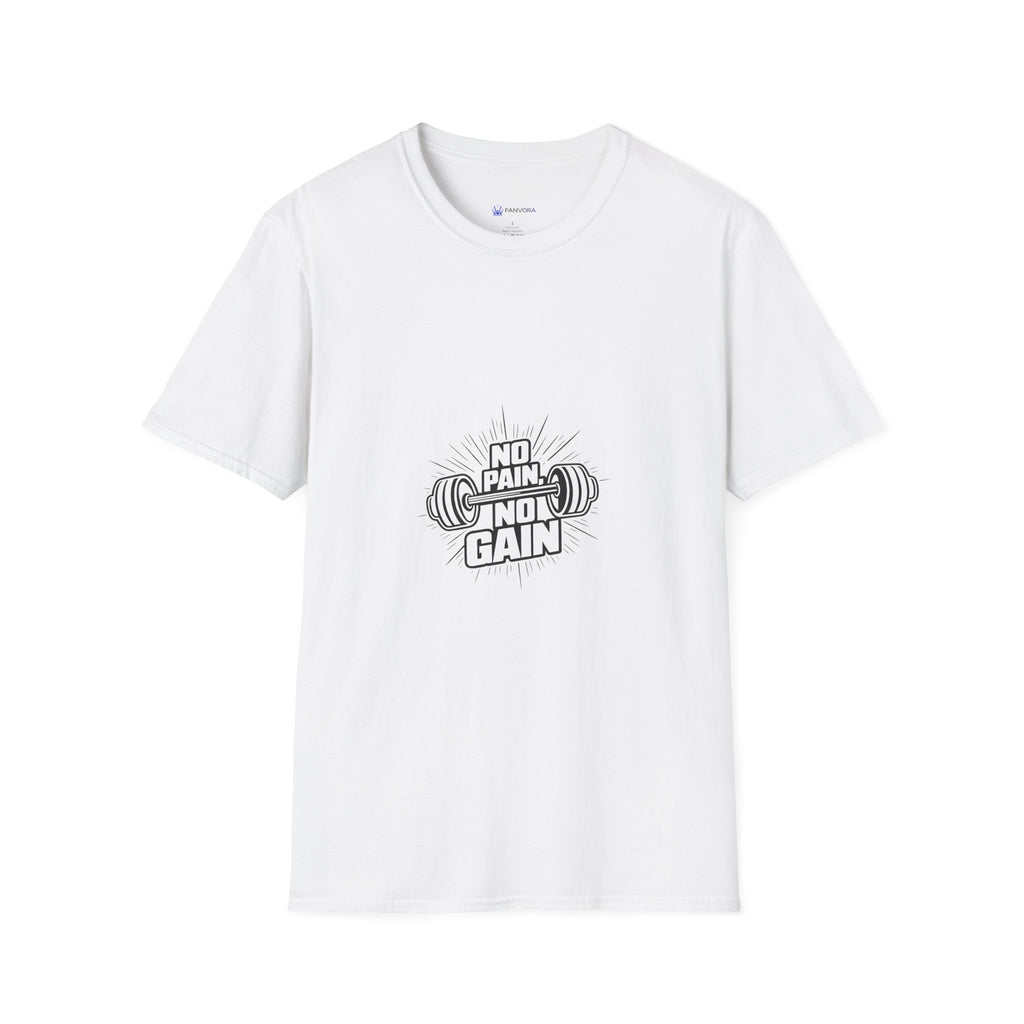 No Pain No Gain Barbell T-Shirt — Fitness Gym Workout Tee
