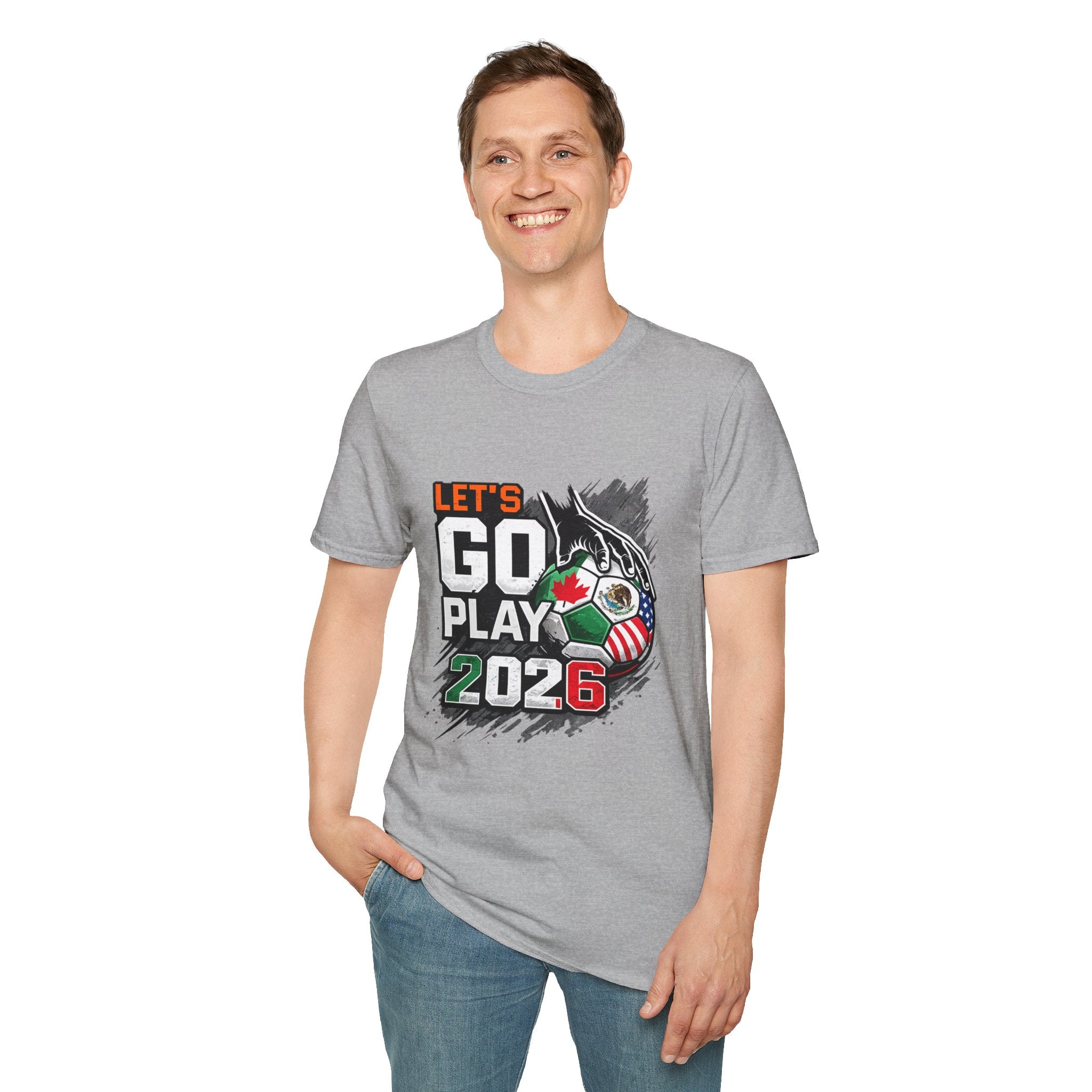Let's Go Play 2026 Soccer T-Shirt — International Flags Tournament Tee