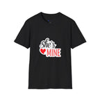 She's Mine T-Shirt — Cute Couples Heart Graphic Tee