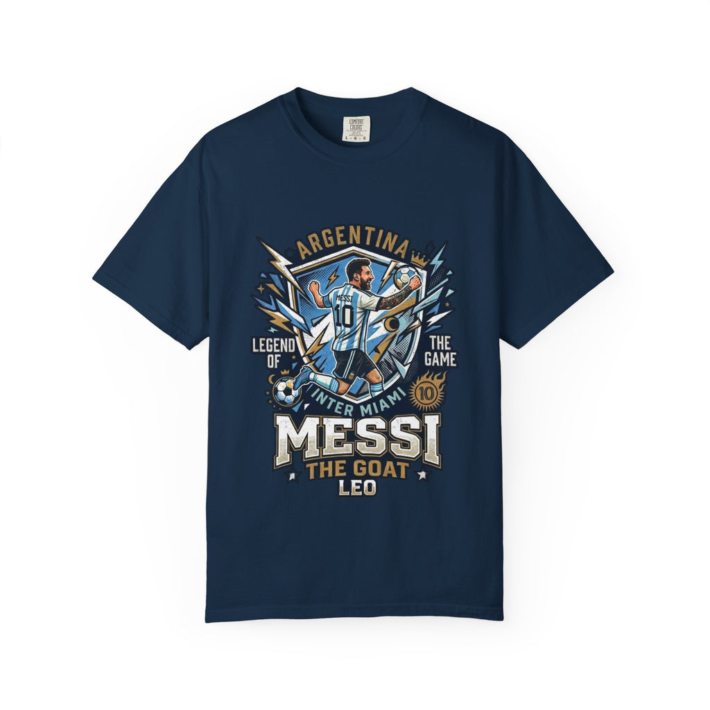 Messi "The GOAT" Soccer T-Shirt - Argentina Fan Version