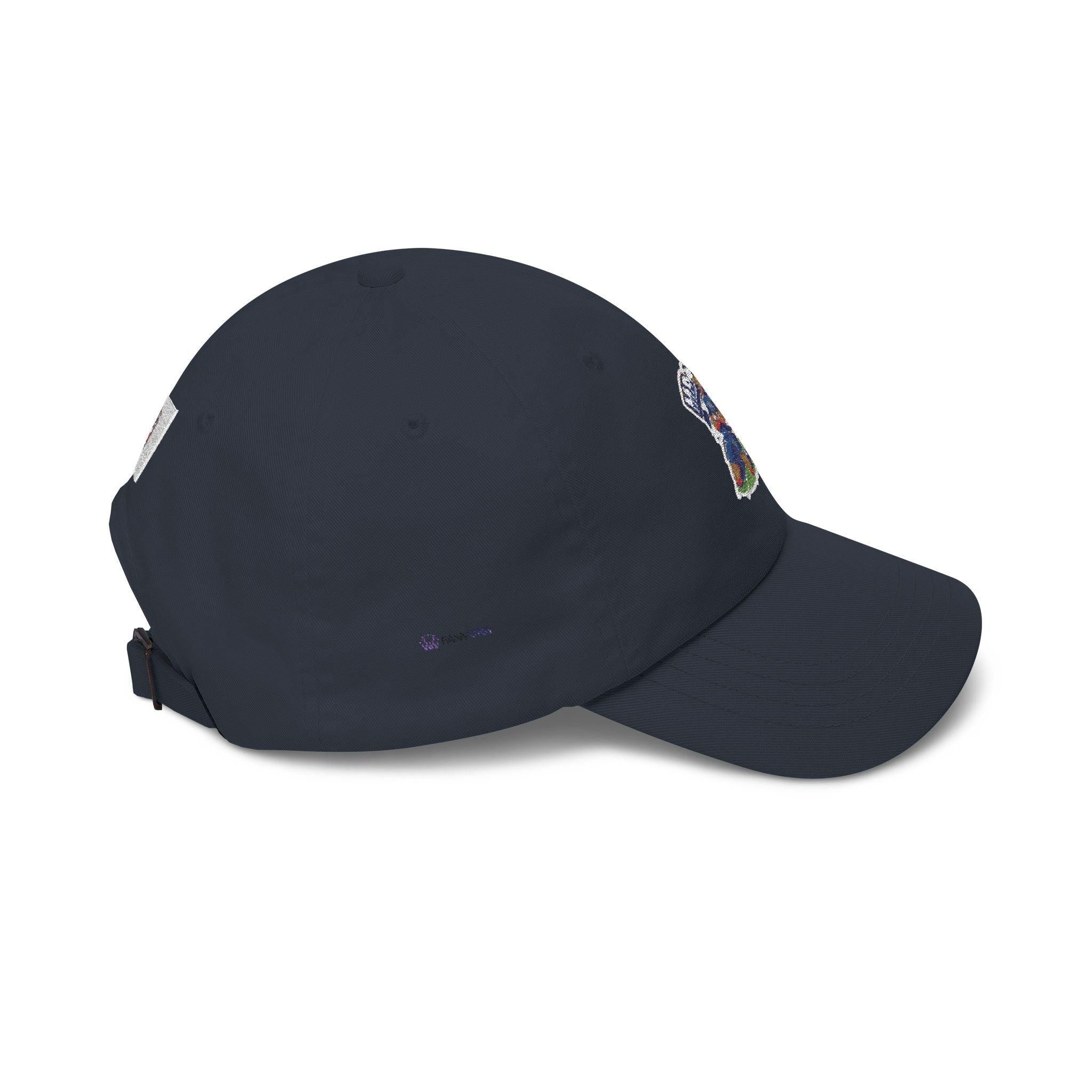 France #10 Rising Star Footballer Fan Cap — Dad Cap with Vintage Bear Graphic.