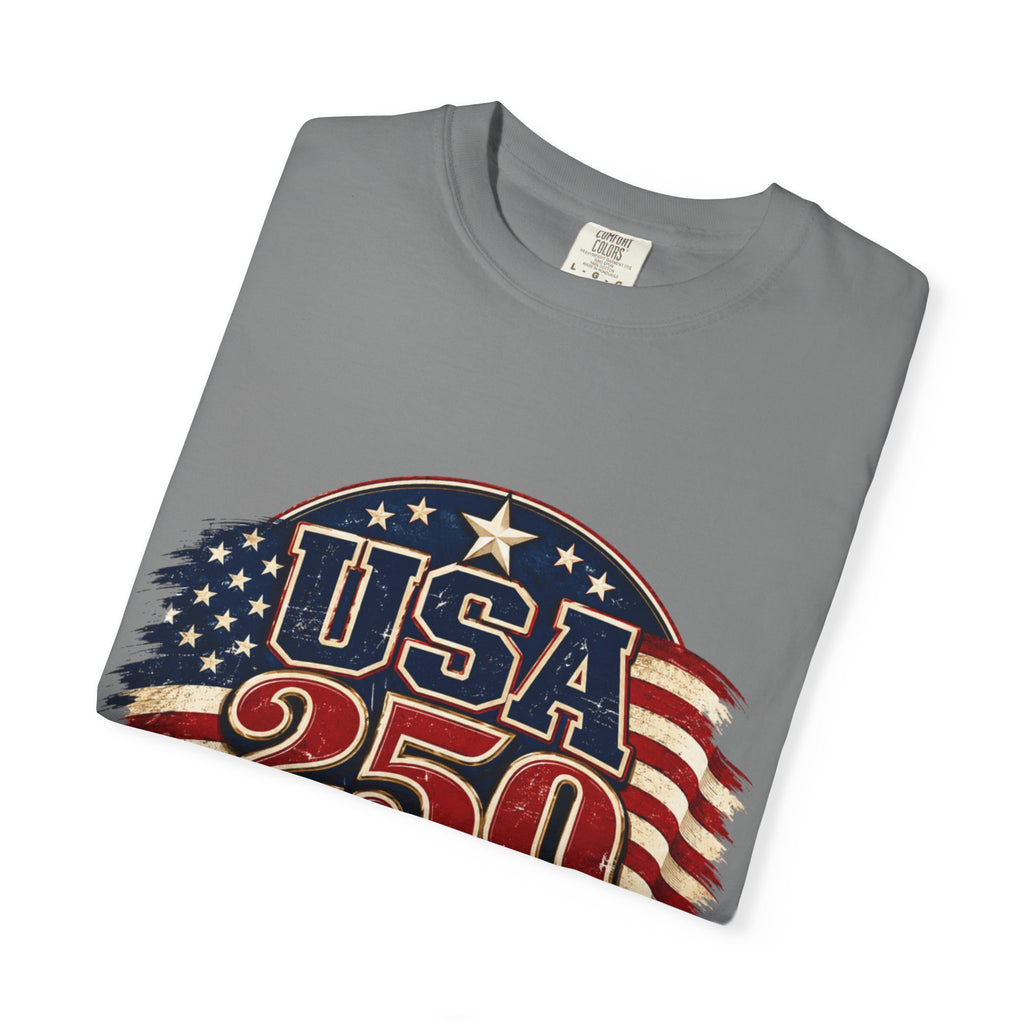 USA 250 T-Shirt — Patriotic "Serving Liberty Since 1776" Anniversary Tee
