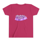Girls' 5th Birthday Tee - 'Happy Birthday' Glitter Stars Design