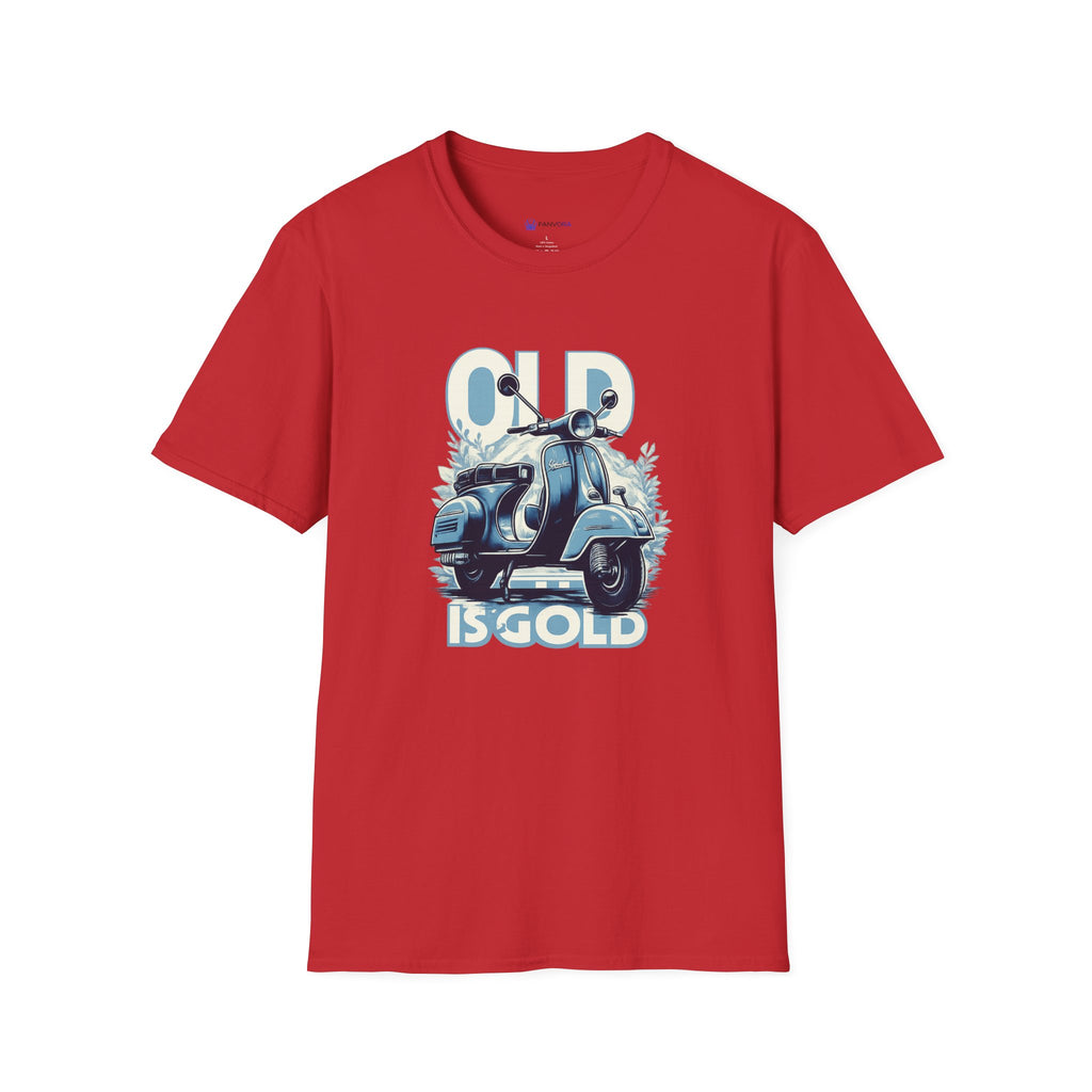 Vintage Scooter T‑Shirt — "Old Is Gold" Retro Vespa Tee