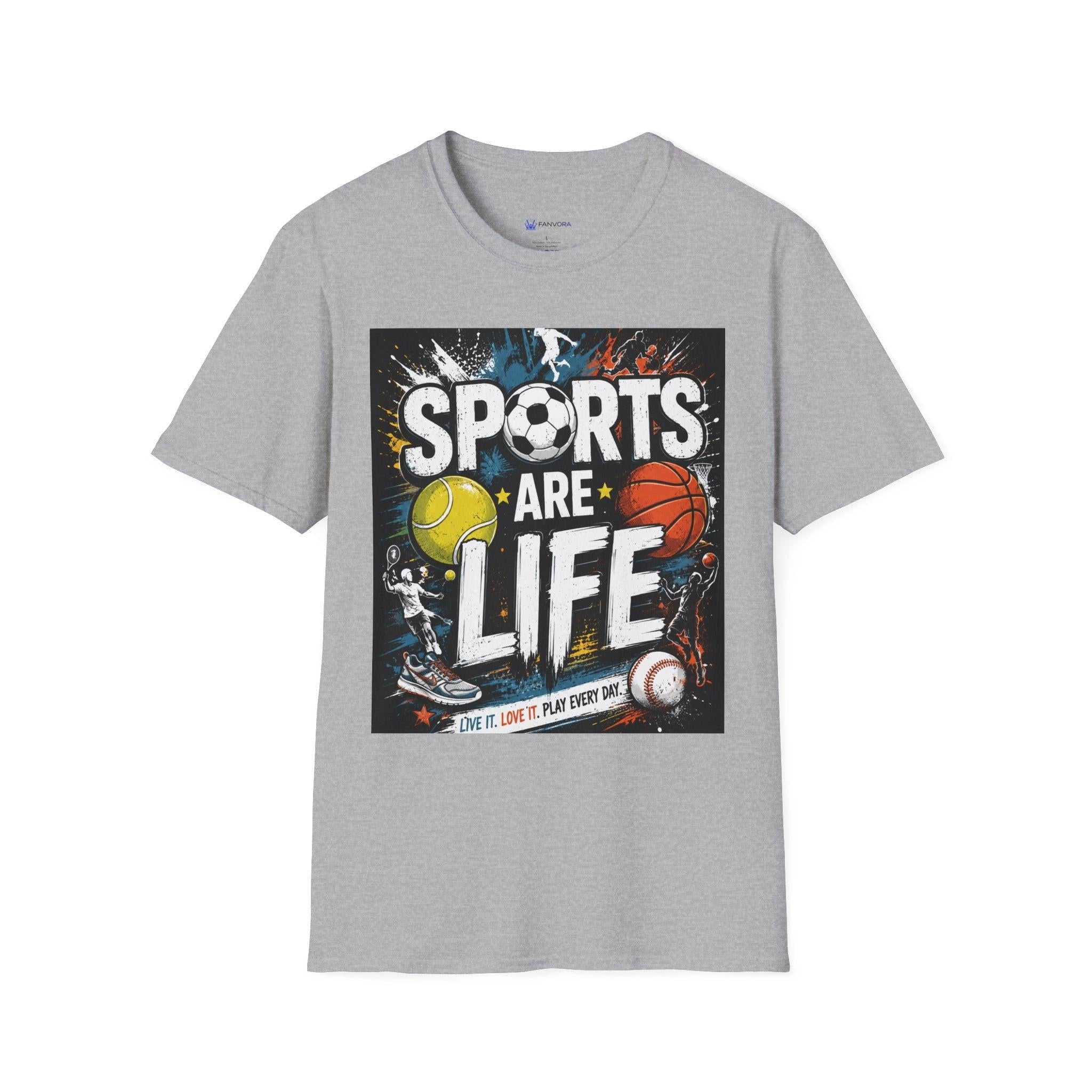 Sports Are Life T‑Shirt — Multi‑Sport Athletic Graphic Tee black sports.
