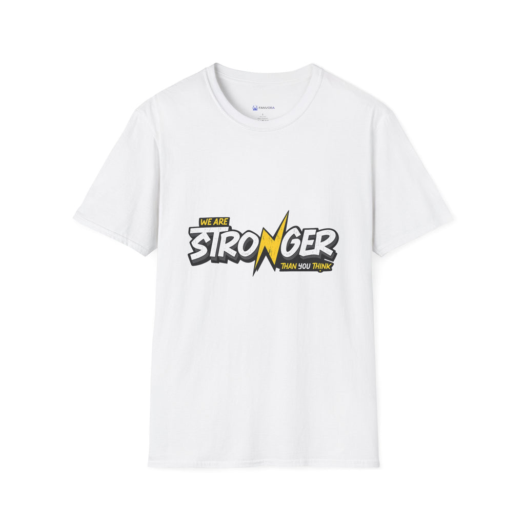 We Are Stronger Lightning Tee — Inspirational Graphic T-Shirt