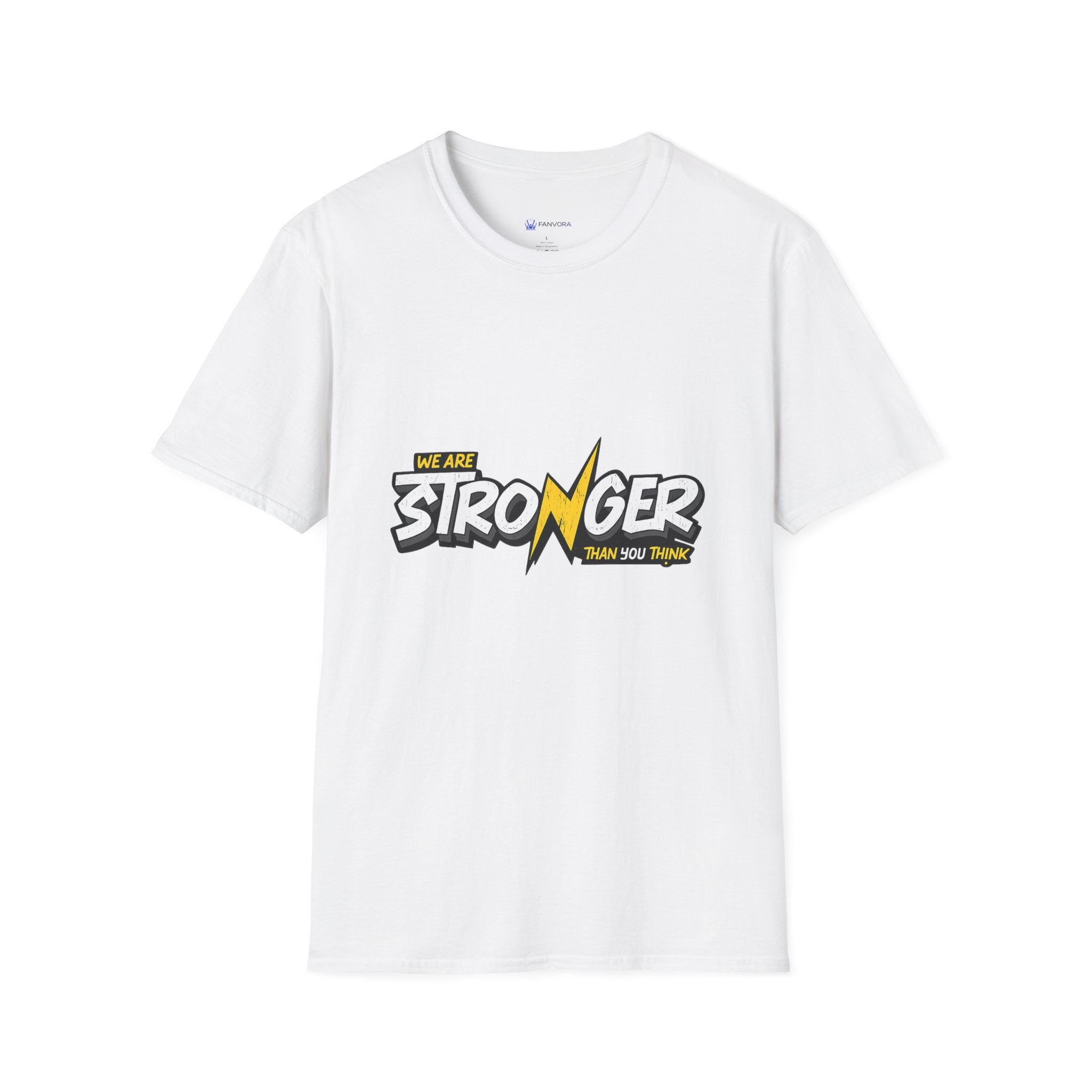 We Are Stronger Lightning Tee — Inspirational Graphic T-Shirt