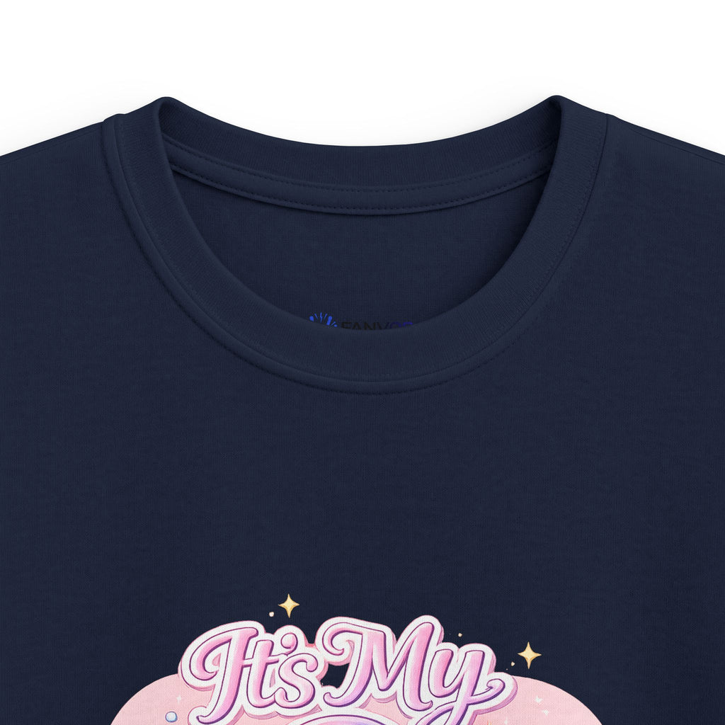 Kids 9th Birthday T‑Shirt - 'It's My 9th Birthday' Pink Heart Graphic Tee