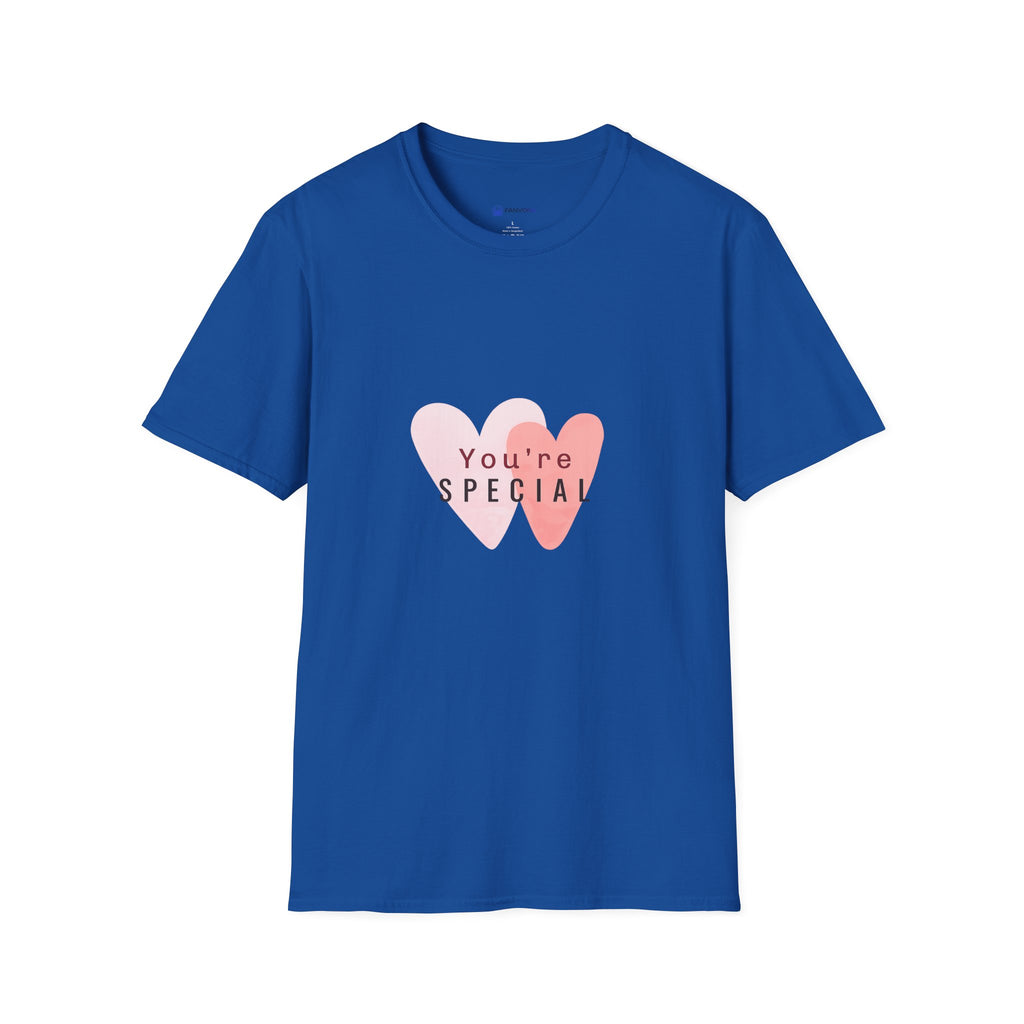 T-Shirt — "You're Special" Pink Heart Graphic Tee — Gift for Friends & Loved Ones