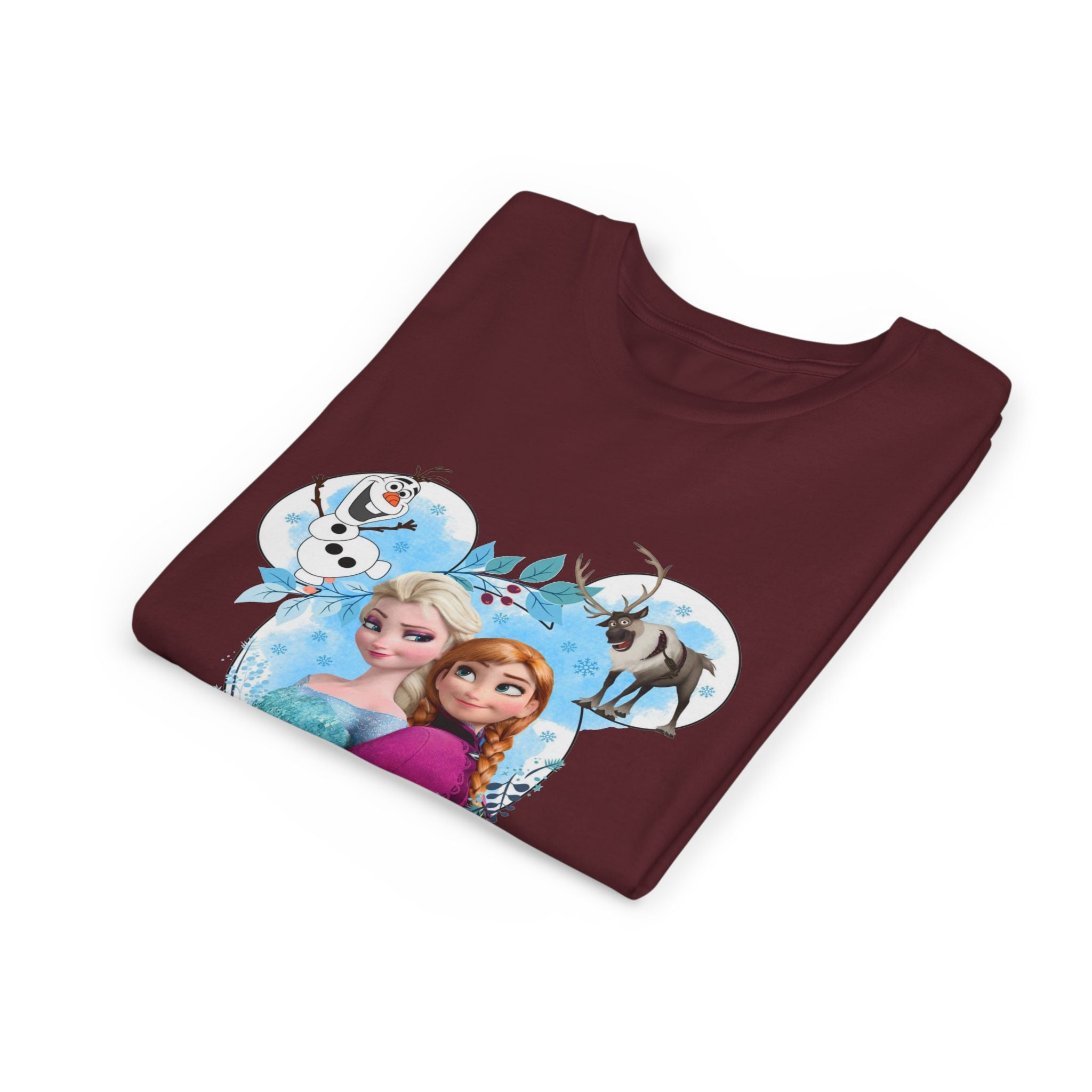 Girls' Frozen Princesses Youth Tee – Elsa & Anna Winter Friends Shirt