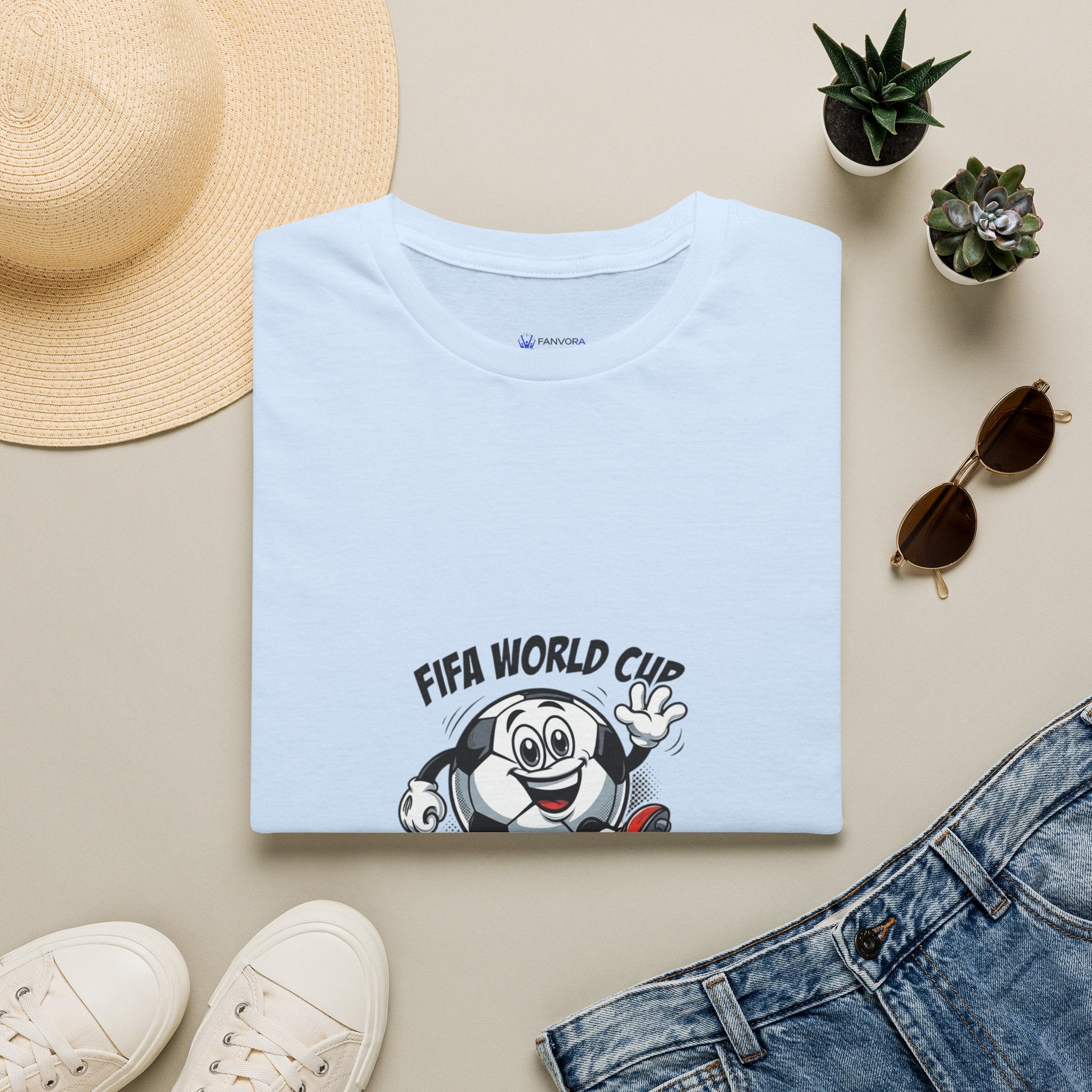 SPORTS comic style Cartoon Mascot T-Shirt — Championship Soccer Tee
