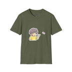 Cute Boy Waving Hearts T-Shirt — Cute Kawaii Cartoon Graphic Tee