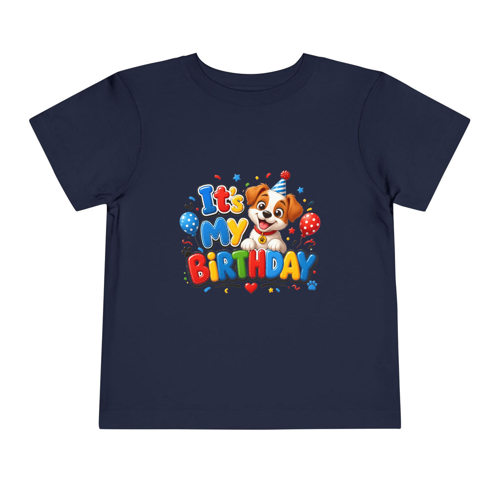 Toddler Birthday Tee — "It's My Birthday" Puppy Party Shirt
