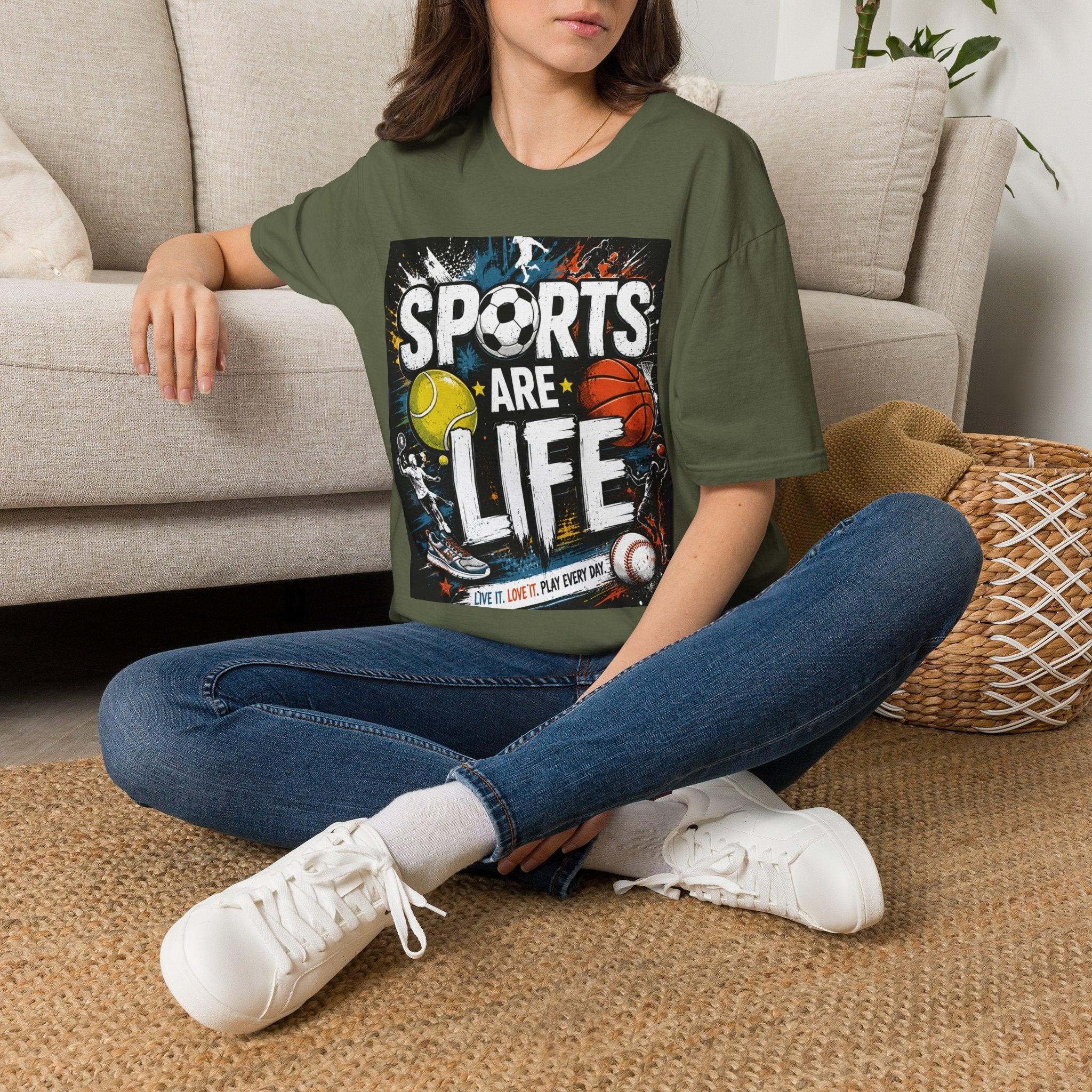 Sports Are Life T‑Shirt — Multi‑Sport Athletic Graphic Tee black sports.