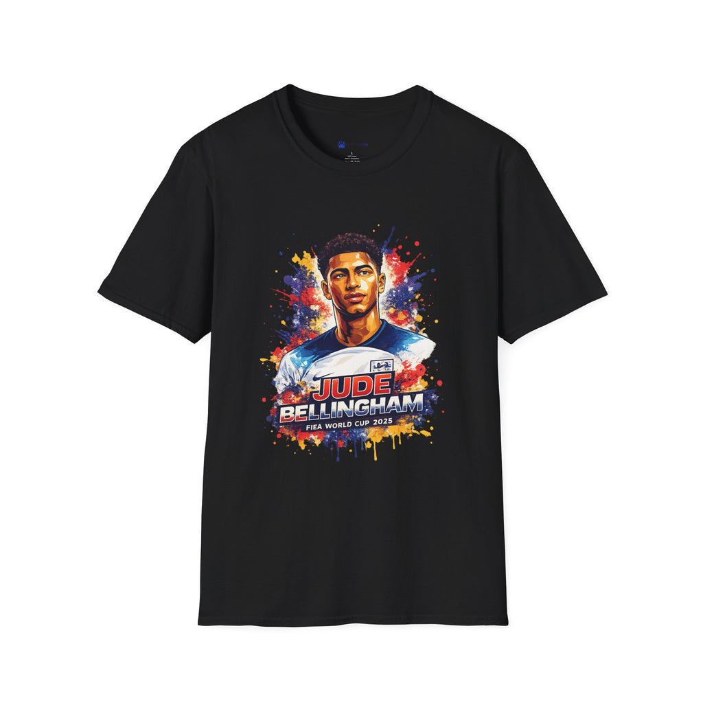 Portrait T-Shirt — Color Splash Football Player Graphic ("England legend")