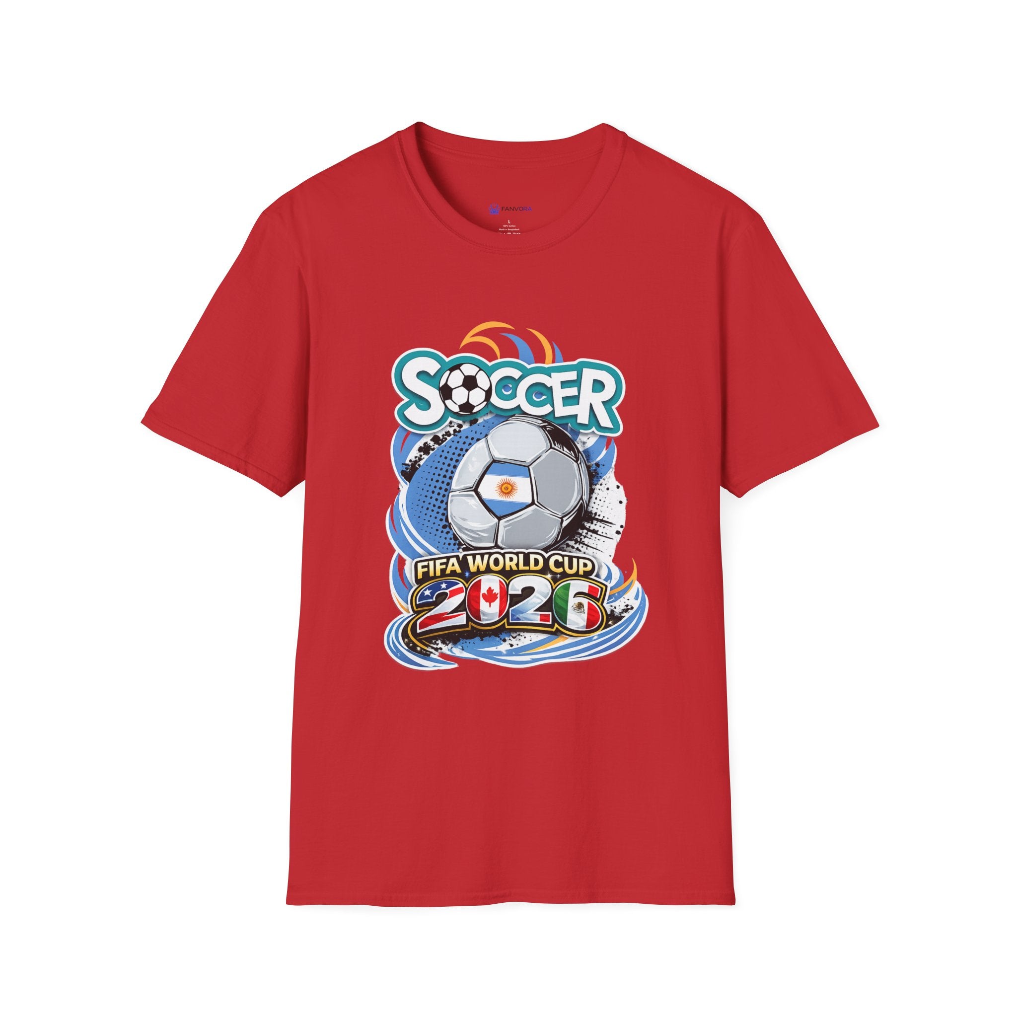 Soccer 2026  Graphic T-Shirt — Retro Ball Design soccer cup tee