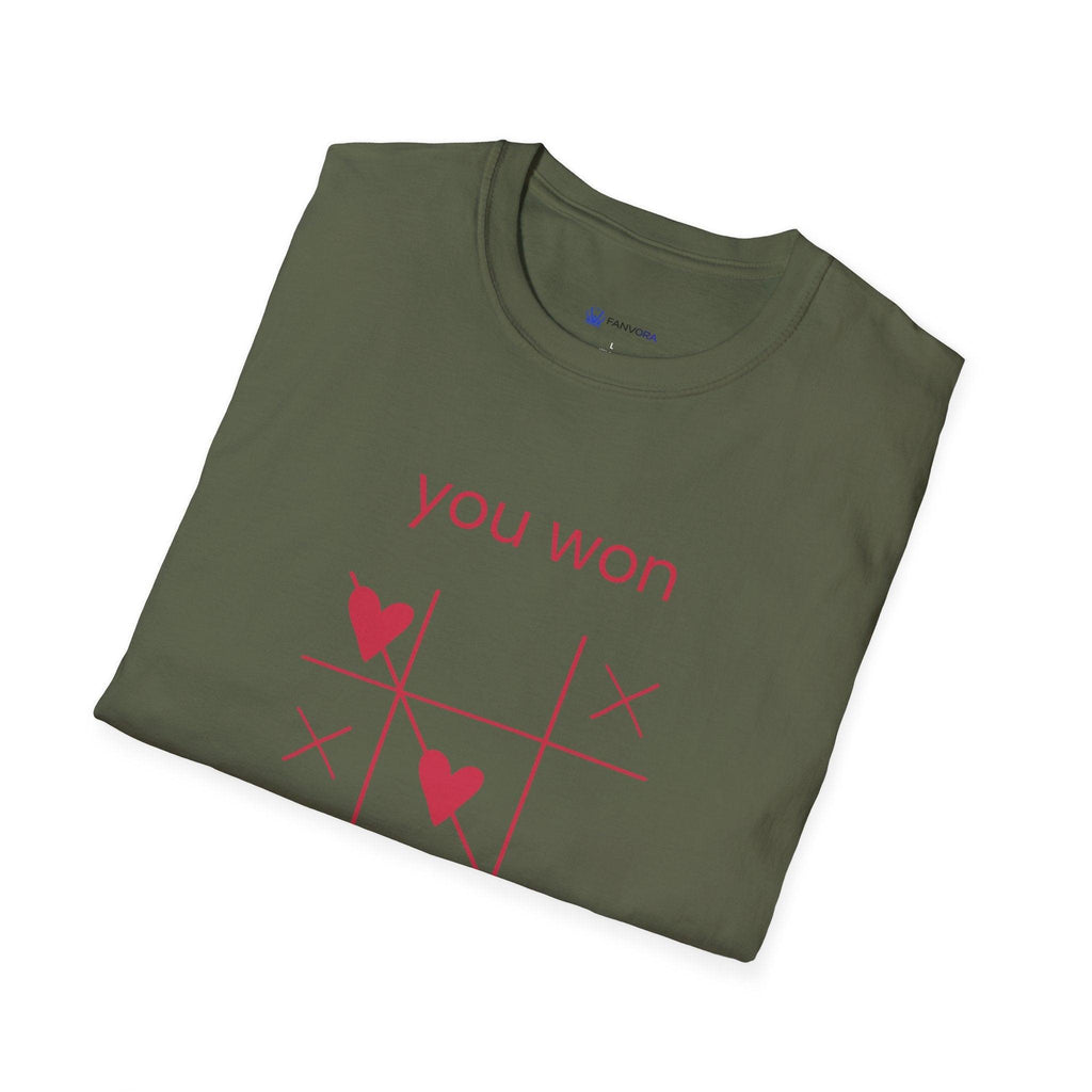 You Won My Heart tic tac toe t-shirt