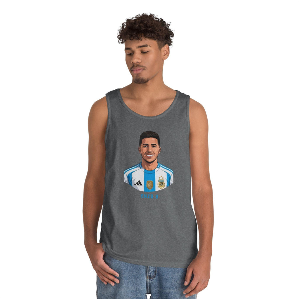 "I am Here to Stay" Argentina Soccer Star Tank Top — Jersey Portrait World Cup 2026.