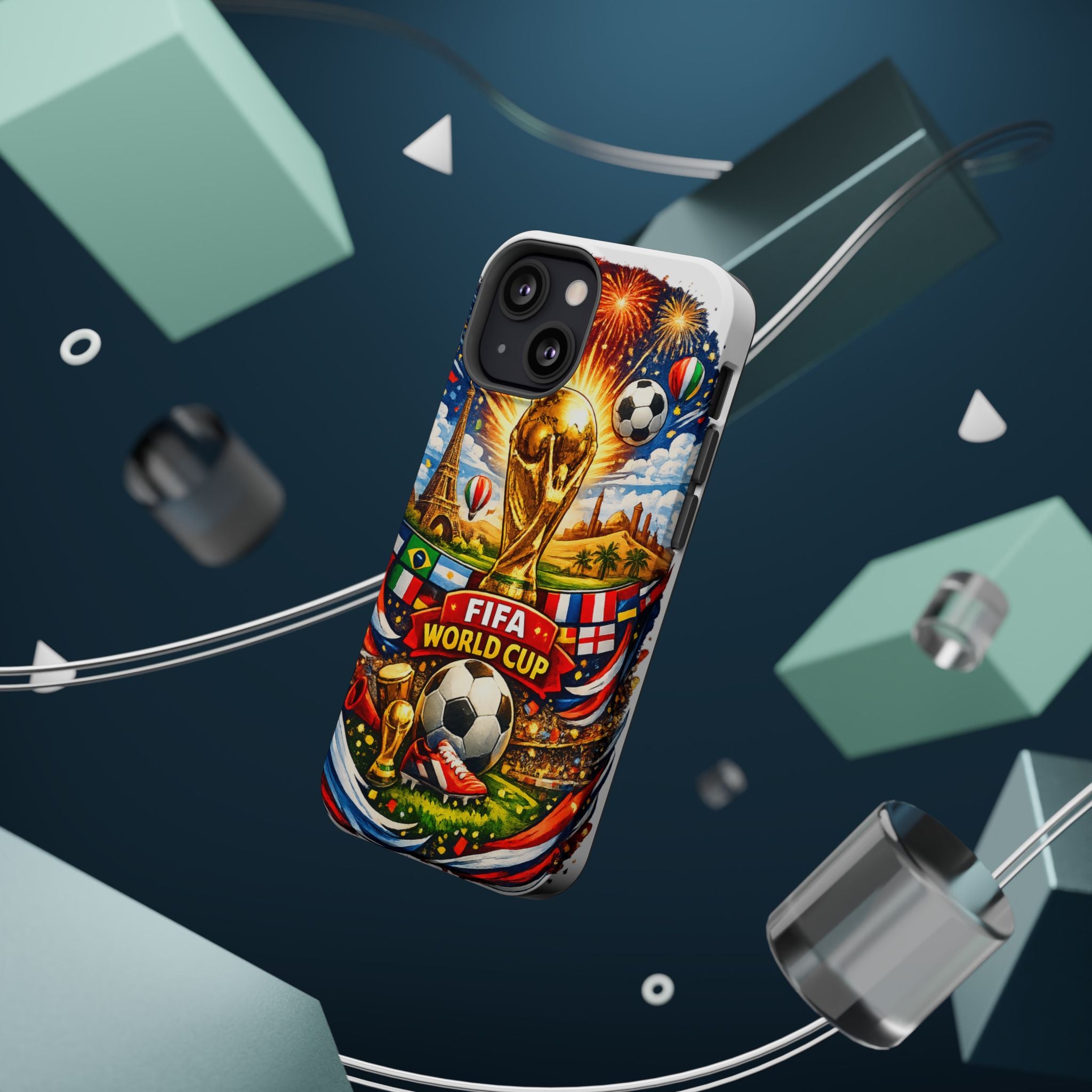 Soccer Magnetic Impact-Resistant Phone Case — FIFA Trophy Design