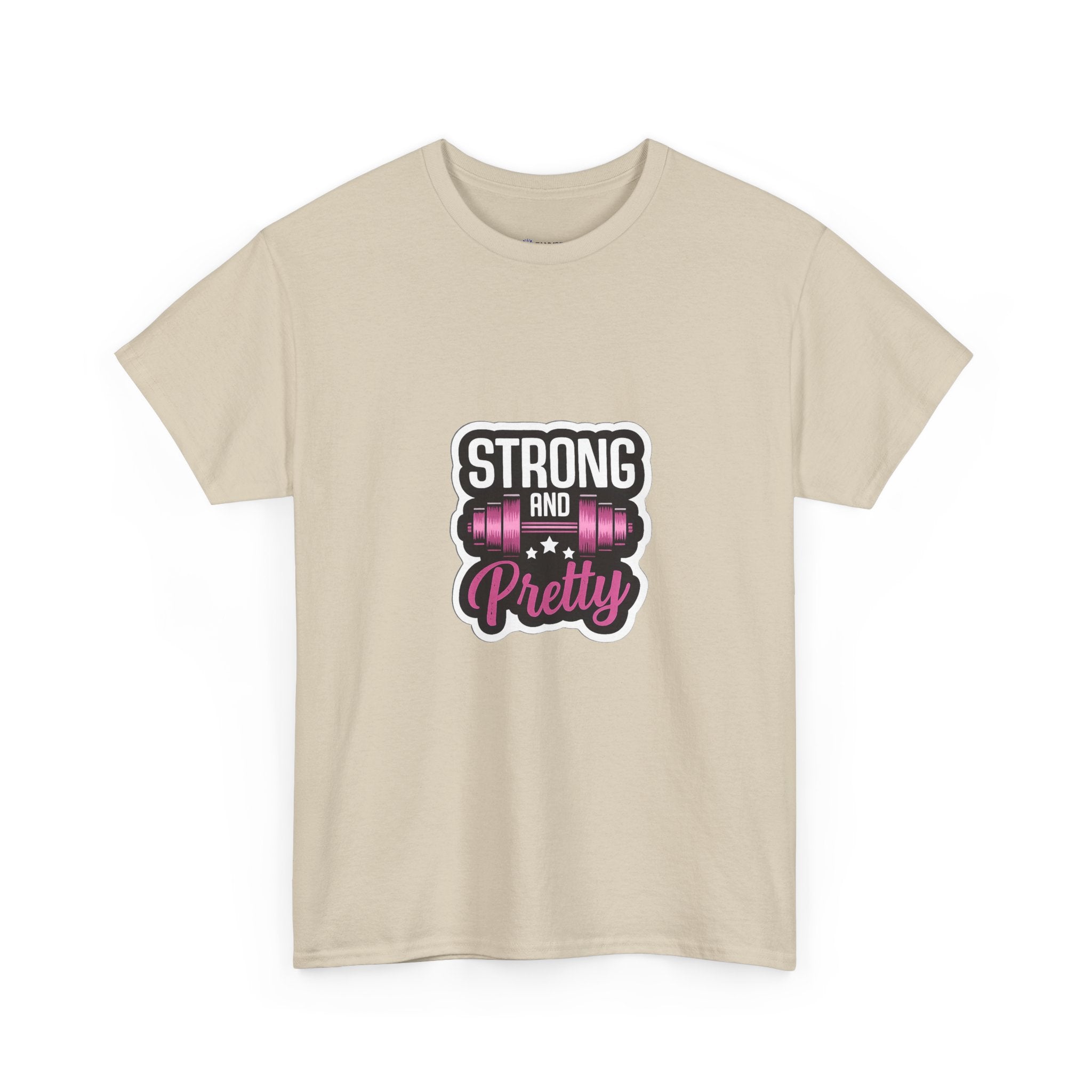 Strong and Pretty Tee — 'Strong and Pretty' Fitness Graphic T-Shirt