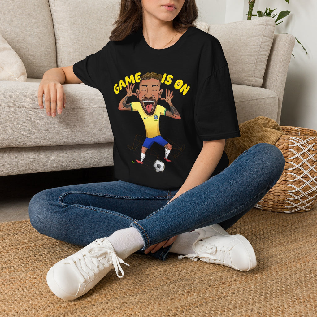 Soccer 'Game Is On' Graphic funny figure design  T‑Shirt