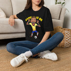 Soccer 'Game Is On' Graphic funny figure design  T‑Shirt