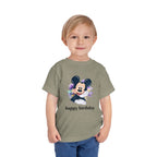 Toddler Tee — Cute Mickey "happy birthday" Birthday Shirt for Kids