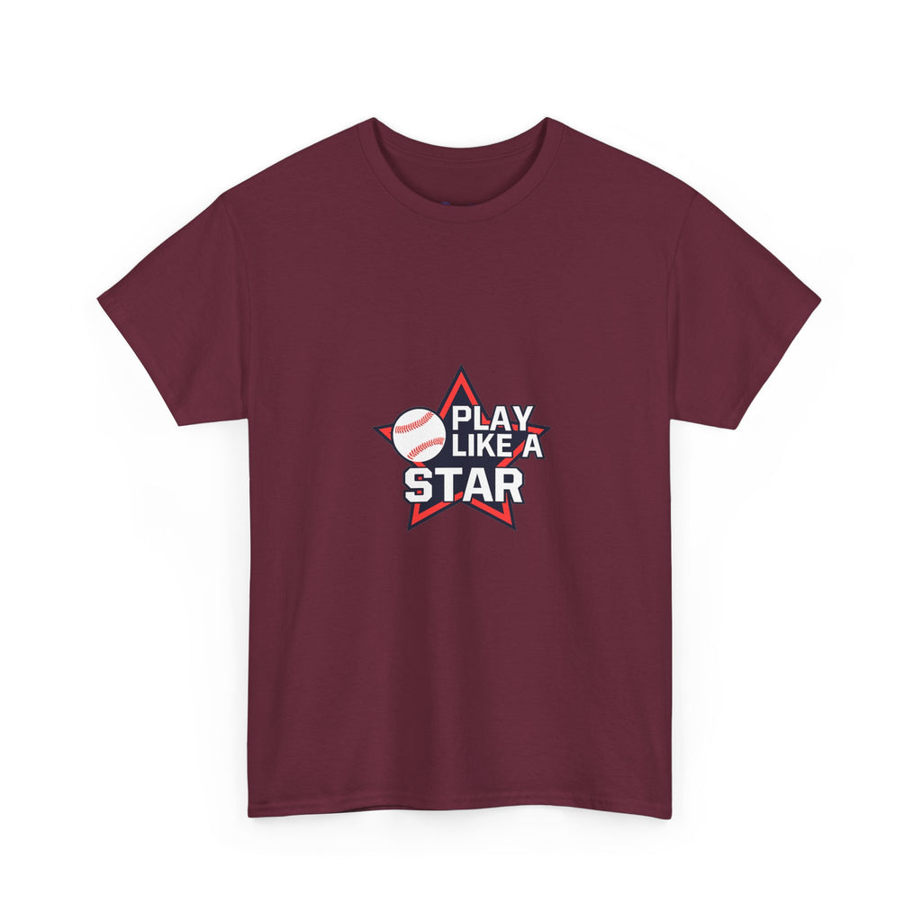Play Like a Star Baseball Tee — Kids & Youth Sports Shirt