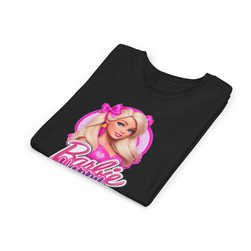 Youth Tee — "Barbie Happy Birthday" Pink Birthday Graphic Shirt