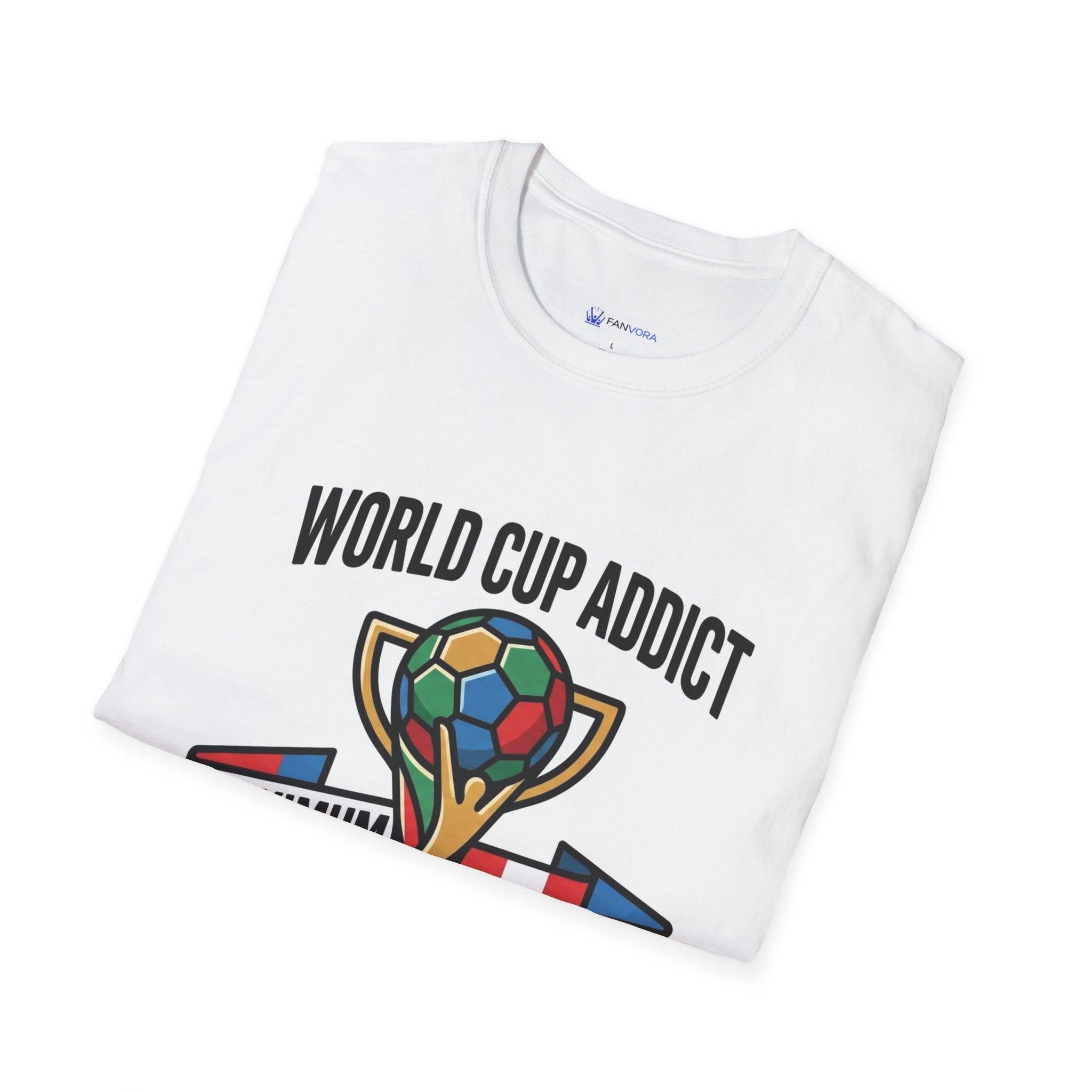 Unisex - World Cup Addict T-Shirt - "Maximum Fan Mode Activated" 2026 USA Mexico Canada Soccer Tee.