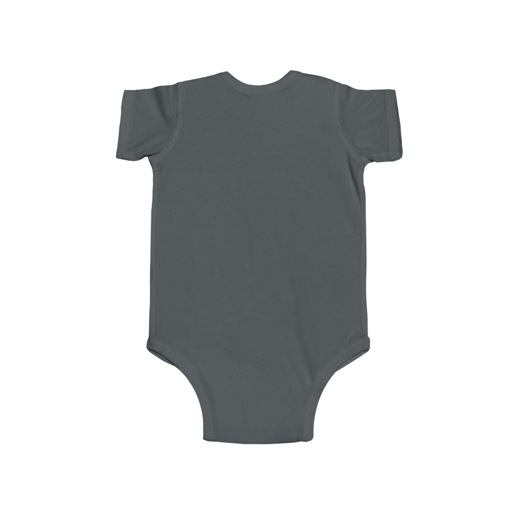 Too Cute to Care Unicorn Baby Bodysuit — Infant Onesie with Playful Pink Graphic.