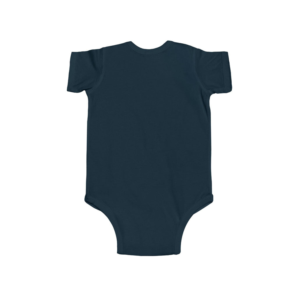 Too Cute to Care Unicorn Baby Bodysuit — Infant Onesie with Playful Pink Graphic.