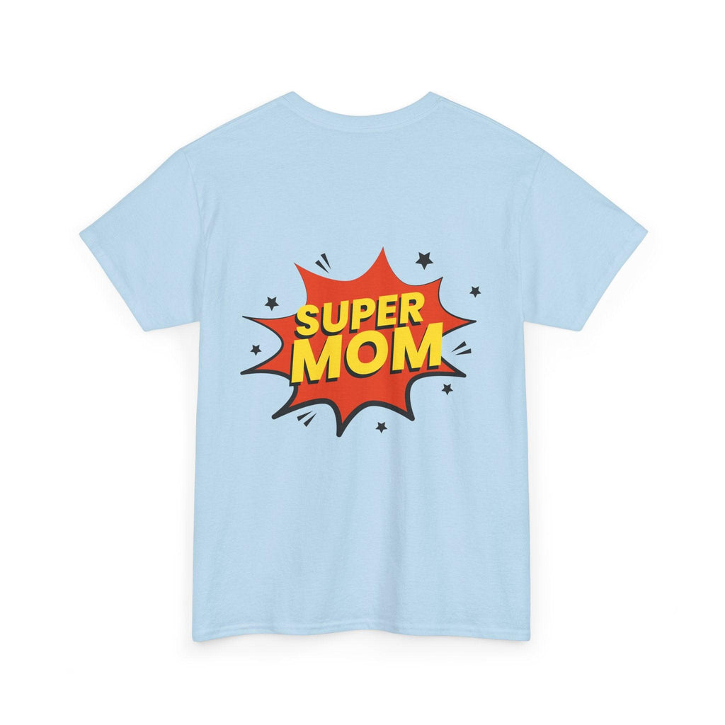Mom Silhouette Sunset T-Shirt — "Super Mom" Graphic Tee for Mother's Day.