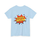 Mom Silhouette Sunset T-Shirt — "Super Mom" Graphic Tee for Mother's Day.