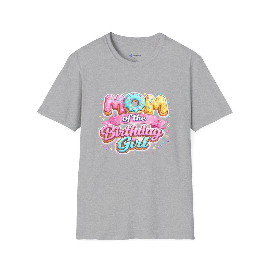 Unisex Softstyle T-Shirt "mom of the birthday girl"