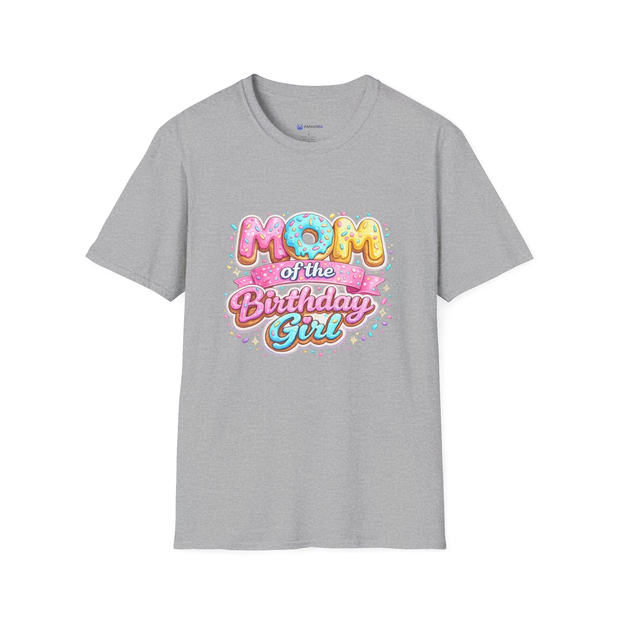 Unisex Softstyle T-Shirt "mom of the birthday girl"