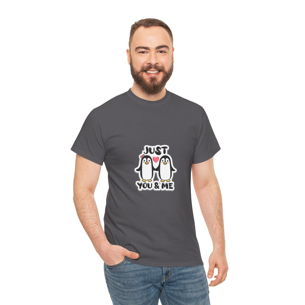 Just You & Me Penguin Tee — Cute Couples Graphic T-Shirt
