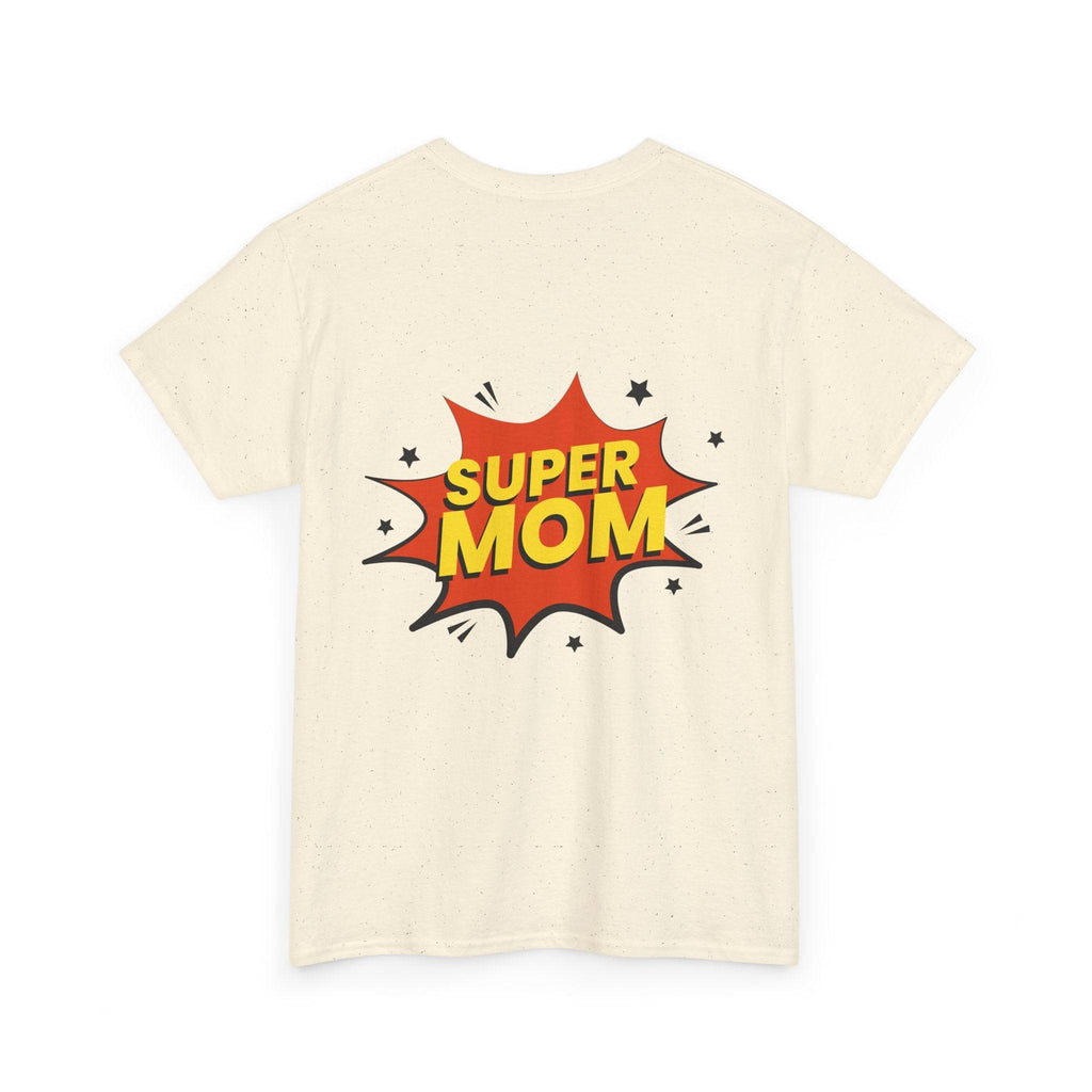 Mom Silhouette Sunset T-Shirt — "Super Mom" Graphic Tee for Mother's Day.
