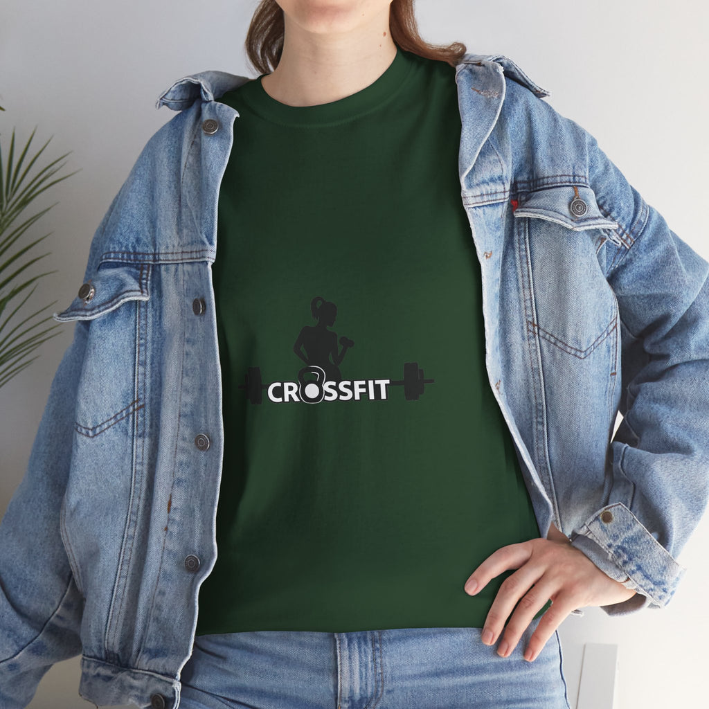 CrossFit Weightlifter T-Shirt — Barbell Silhouette Gym Tee