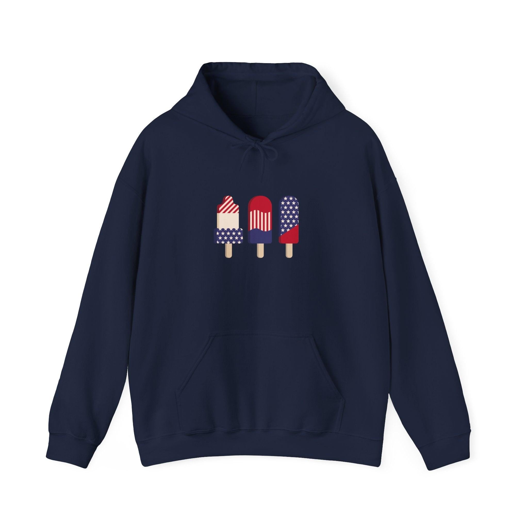 American Patriot Graphic Hoodie — Patriotic Fourth of July Sweatshirt.